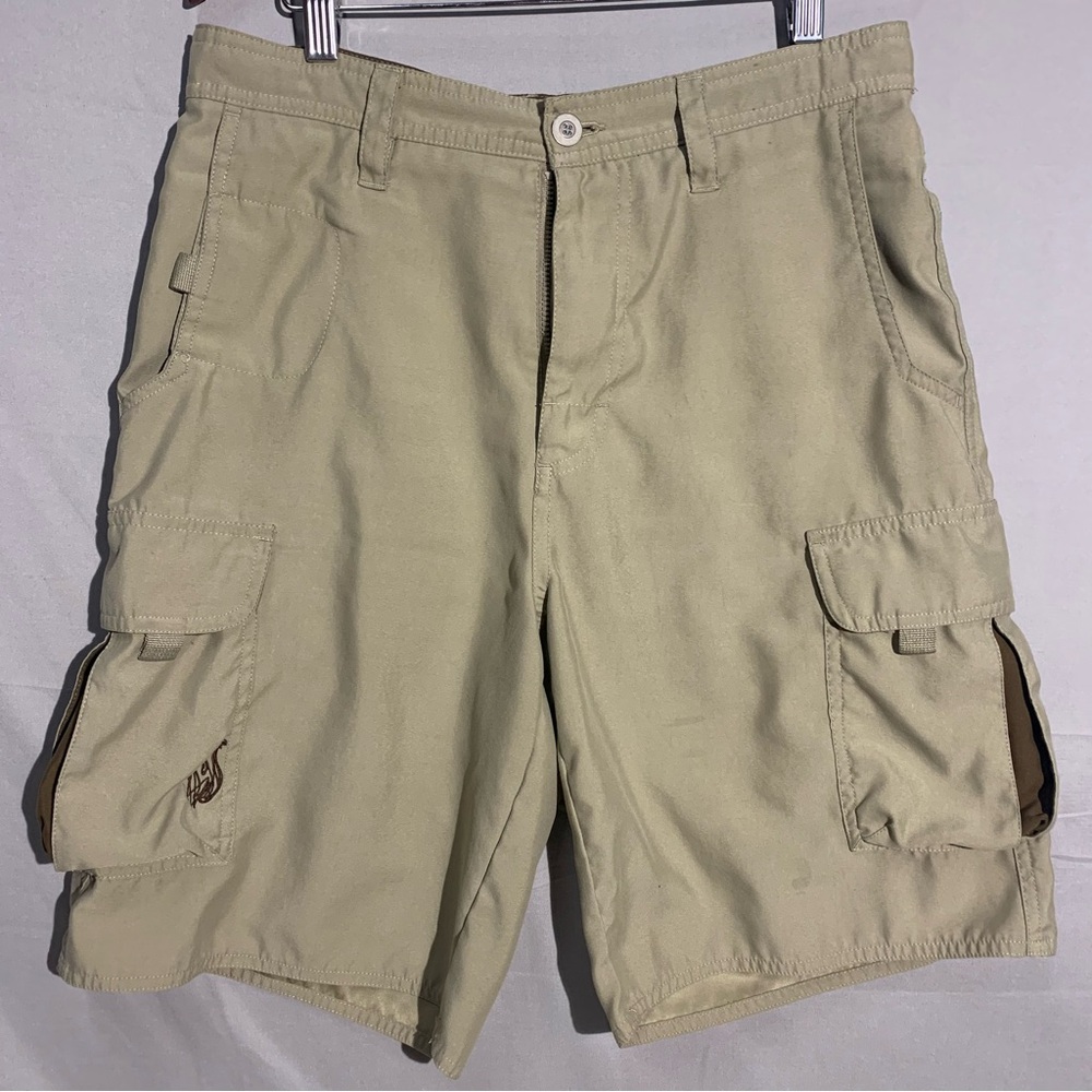 Tony Hawk Shorts Mens 29 Beige Cargo Button Fly Lightweight Skateboarding
